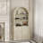 Arc-Shaped Cabinet With Open Shelves