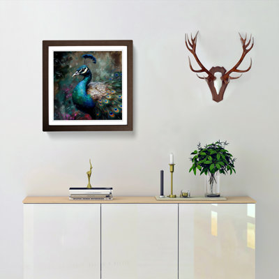 Peacock Impressionism - Framed Print