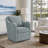 Melby Upholstered 360°Swivel Armchair with Curved Slope Arms & Removable Cushion-1646874135