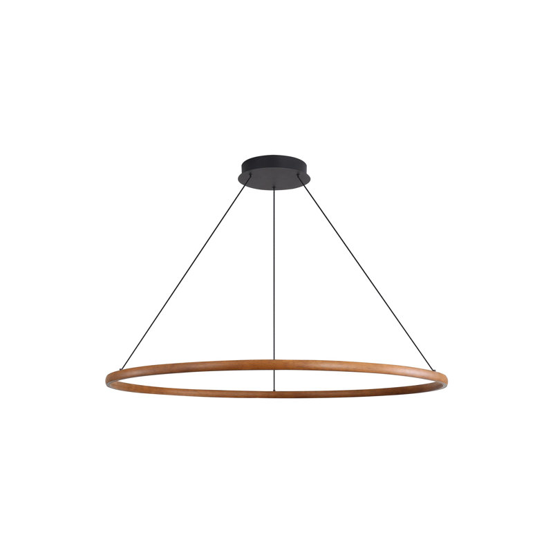 Lustre à DEL 47 po Nurein, Noyer