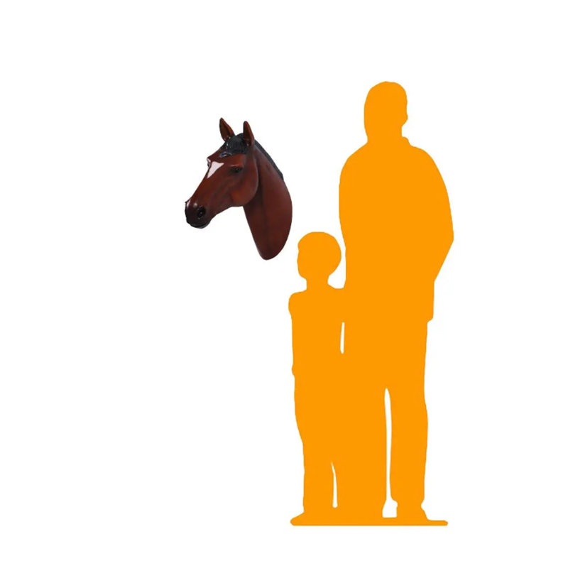 Horse Head Statue, Brown