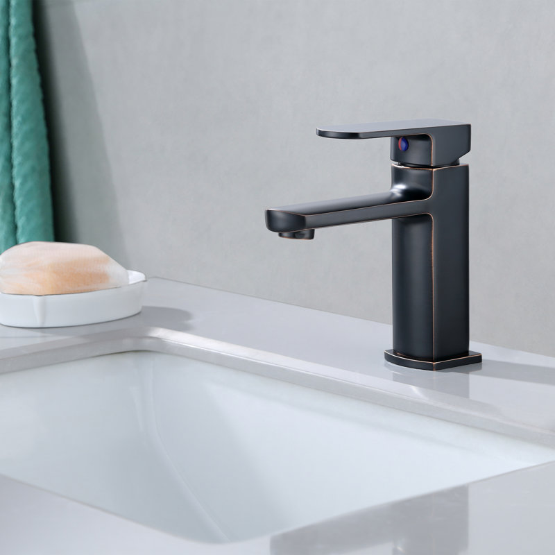 Derengge Singel Hole Bathroom Sink Faucet, Oil Rubbed Bronze