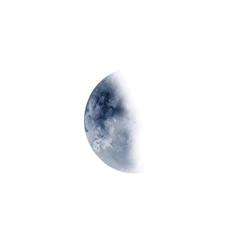 Blue Moon Waning No by Brandon Wong - Wrapped Canvas Print, 45.72cm H x 30.48cm W x 1.91cm D