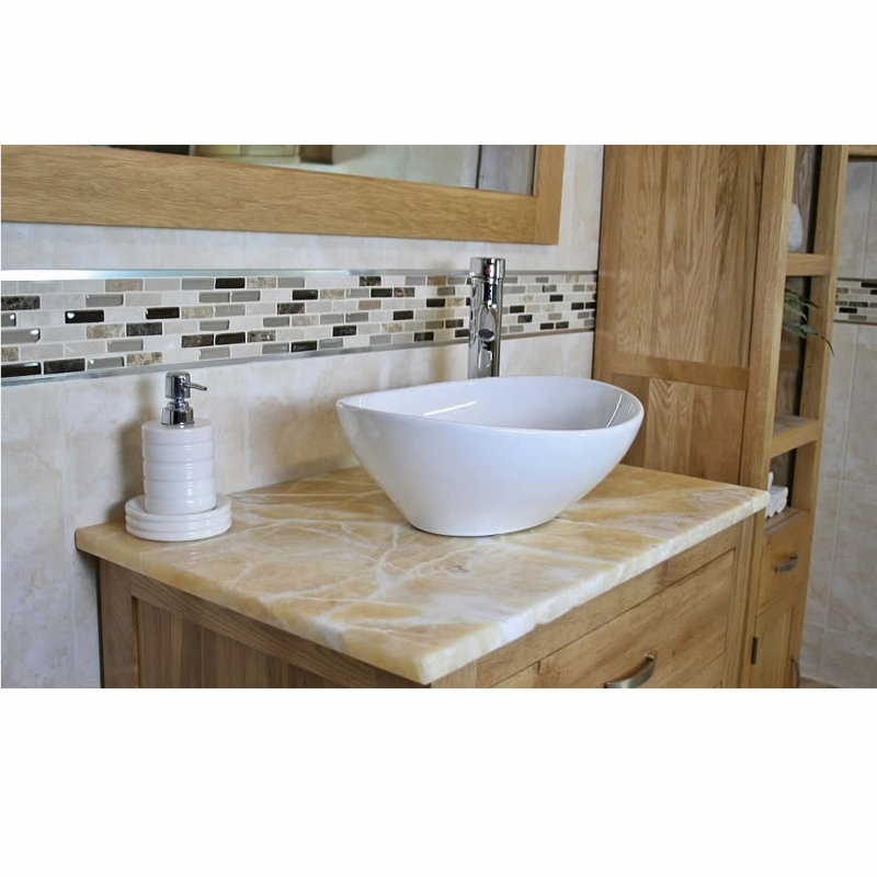 Delrio 750mm Single Bathroom Vanity with Vessel Ceramic Basin
