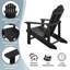Chaises Adirondack pliantes classiques en plastique pour l'extérieur pour patio (paquet de 1)