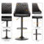 Tabouret de bar pivotant rembourré à hauteur réglable avec repose-pieds (ensemble de 2)-22442726