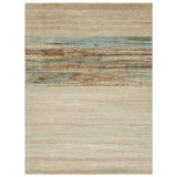 New Indian Illusion Modern Wool And Silk On Cotton 9Ft1inx12ft Silver