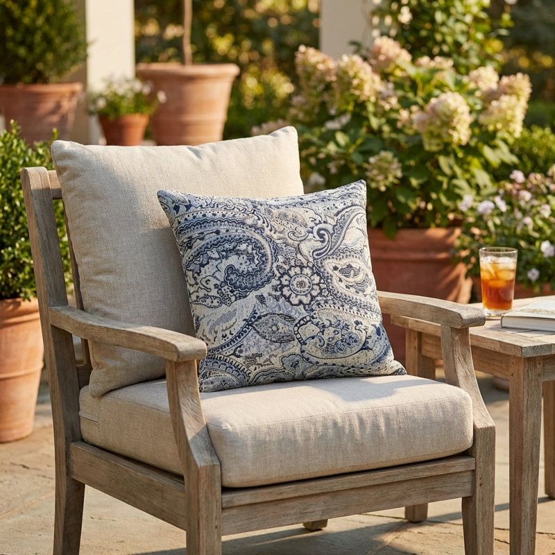 Aristocratic Floret Square Indoor/Outdoor Pillow Cover & Insert, Square 16"