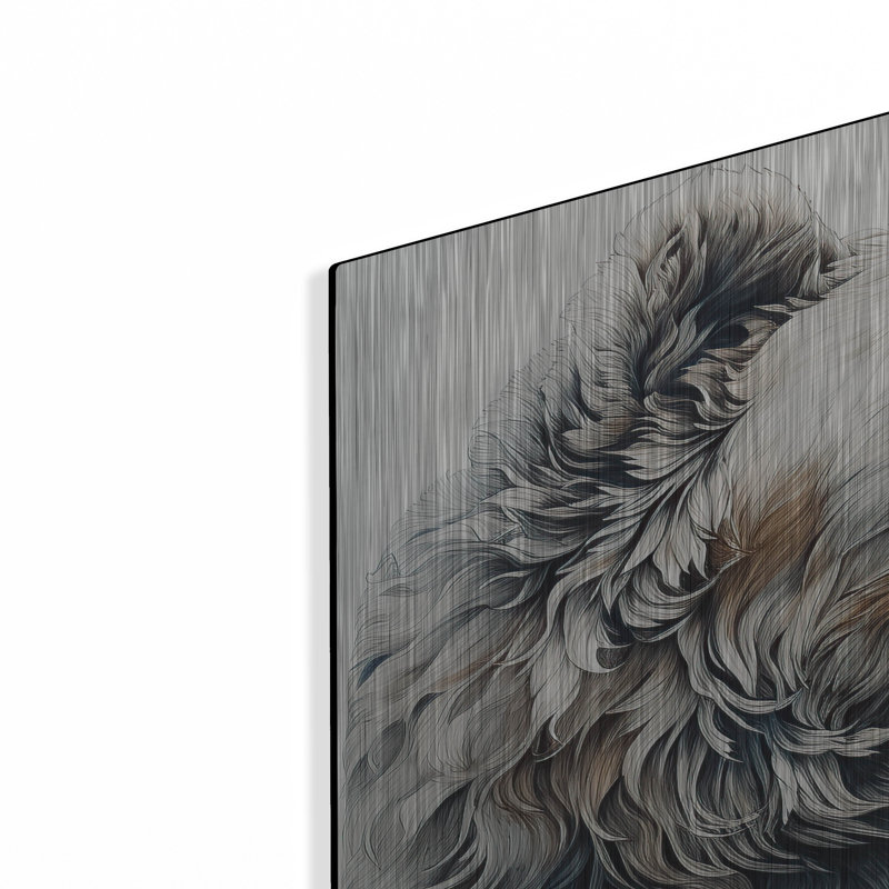 Art mural en métal Millwood Pines «Watercolor Bear Profile» par Momart, H 24 po x l 36 po