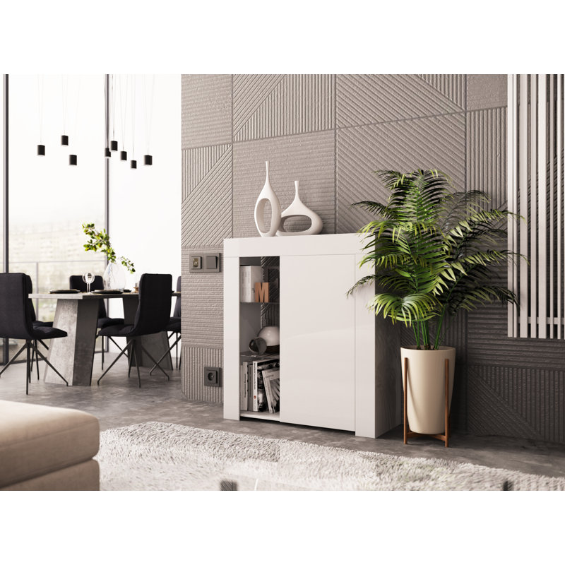 Camargue 85cm Sideboard, White, Not Inclued