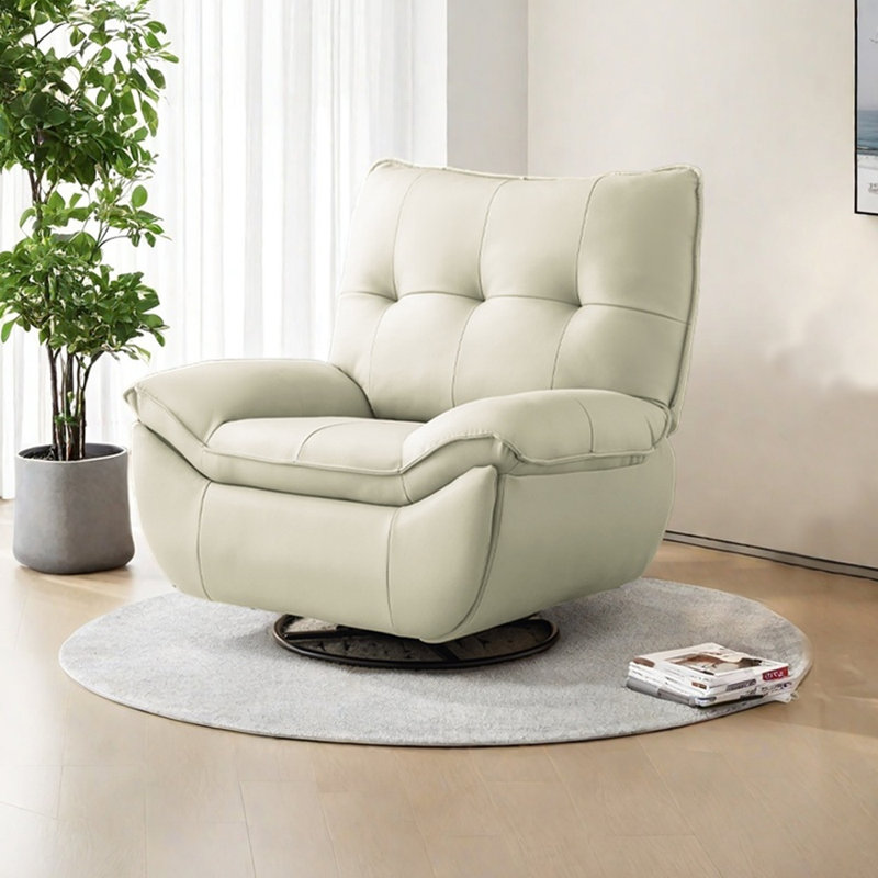 Modern minimalist ergonomic design recliner, Light Beige