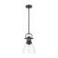 Petit luminaire suspendu Iftimie avec tige en verre transparent-2093582781