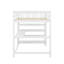 Lit mezzanine double avec tablettes et bureau-432229445