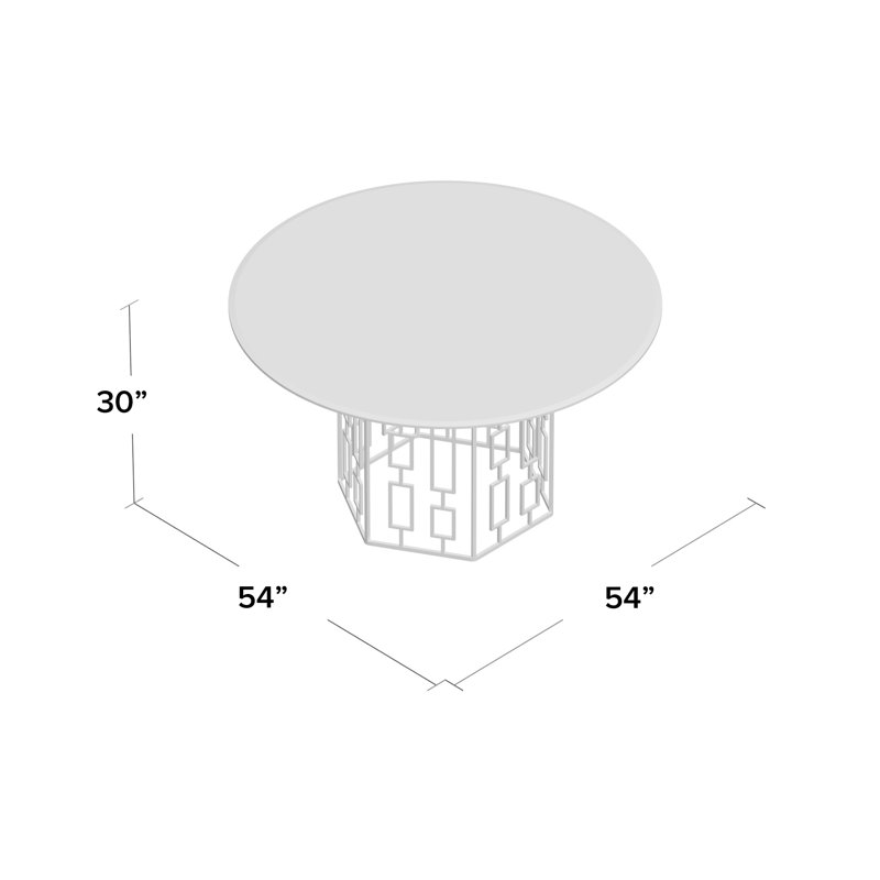 Alexandra Round Glass Dining Table
