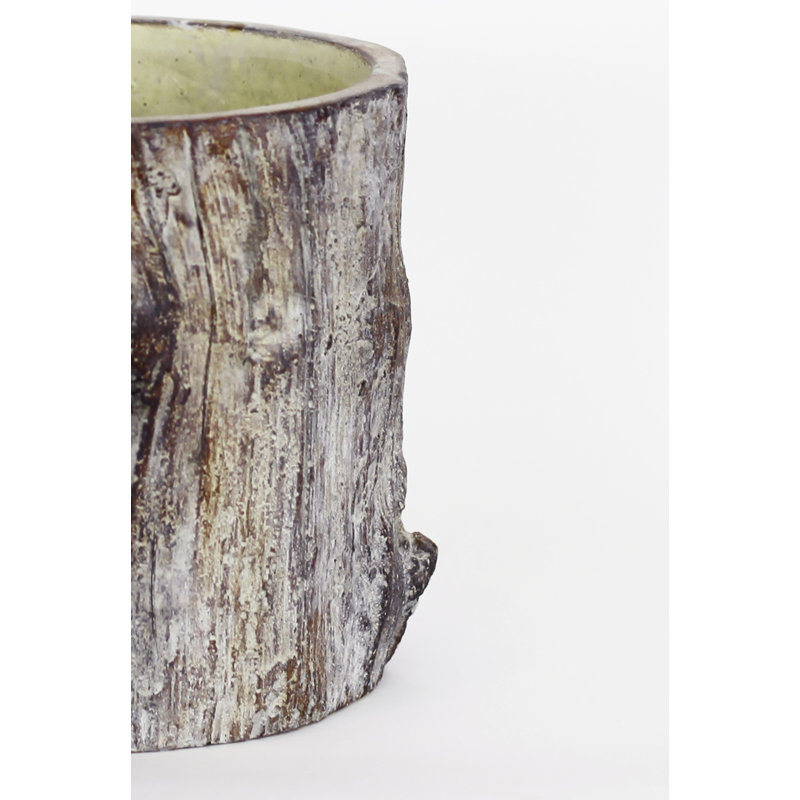 Pot à fleurs en ciment Caines, l 6 po x l 6,75 po x p 6,75 po