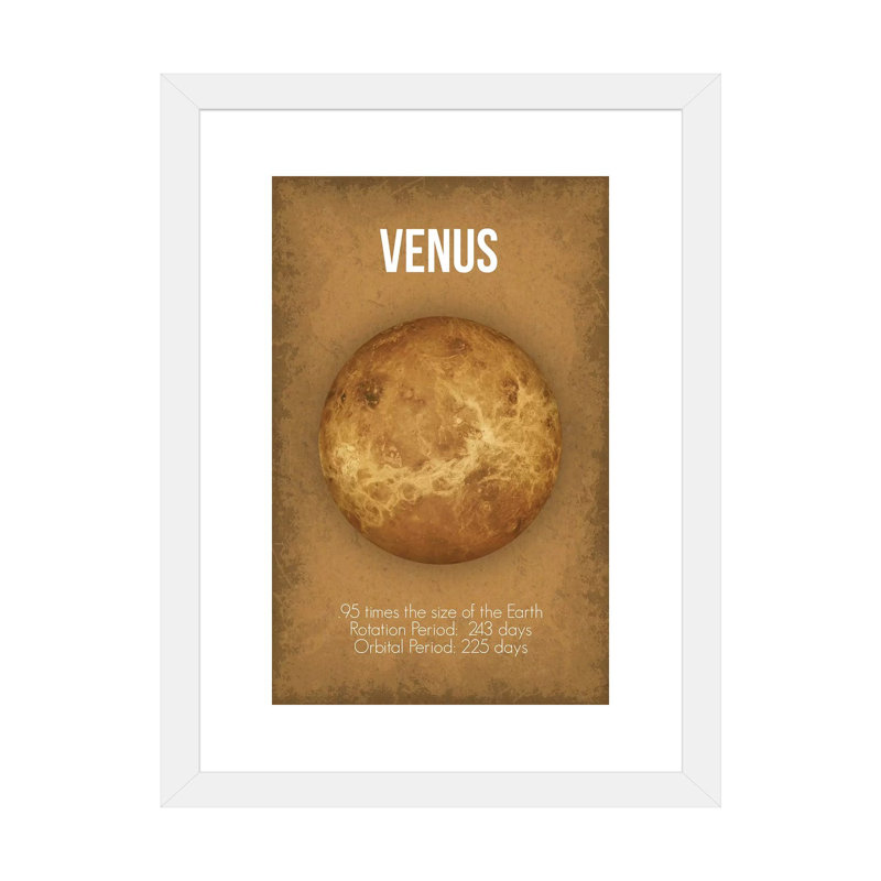 Décoration murale Venus Kids, H 32 po x l 24 po x P 1 po, Papier encadré blanc