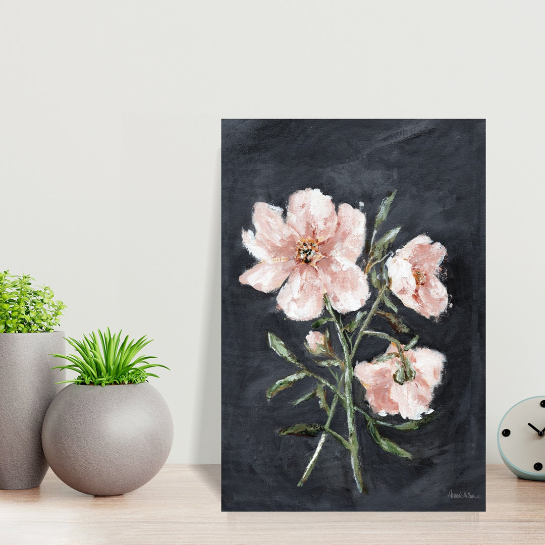 Blush And Brass Abstract Contemporary Nature Wall Art Print