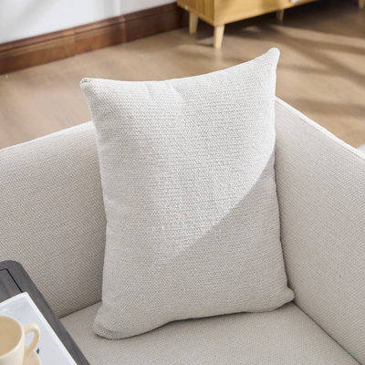 Fauteuil de loisir, fauteuil de détente avec petite table et coussin de dossier, chaises rembourrées modernes avec pieds en métal et poches latérales, canapé simple pour le salon / la chambre / le jardin