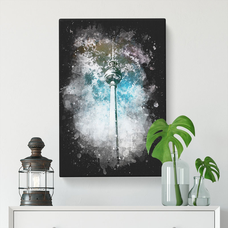 Alexanderplatz In Berlin - Wrapped Canvas Painting, 60cm H x 40cm W x 3cm D
