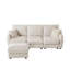 Canapé modulaire amélioré avec rangement, capacité de charge, convertible et assemblage facile - 3 sièges et 1 repose-pieds - gris clair-809357282-818249824