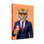 Animaux tigrés en costume tenant un cocktail-138676530