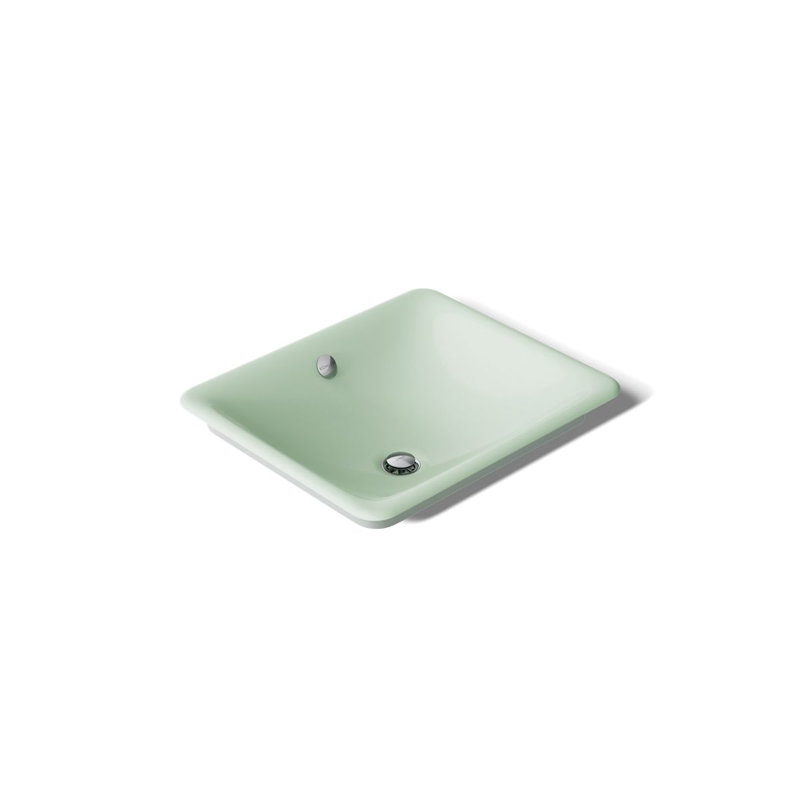 Iron Plains 18-1 / 2 po Lavabo vasque de salle de bain rectangulaire, Vert Aspen