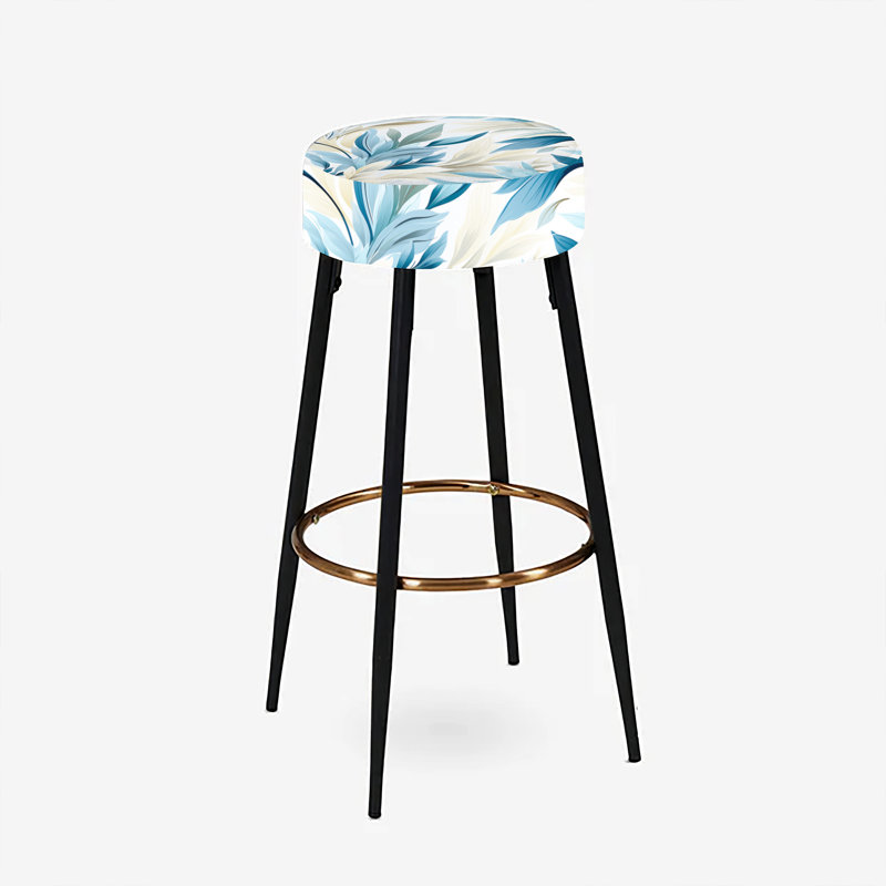 Coastal Neutrals - motif tropical - ensemble de 2 tabourets de bar tropicaux