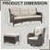 5 - Person Patio Conversation Sets with Cushions