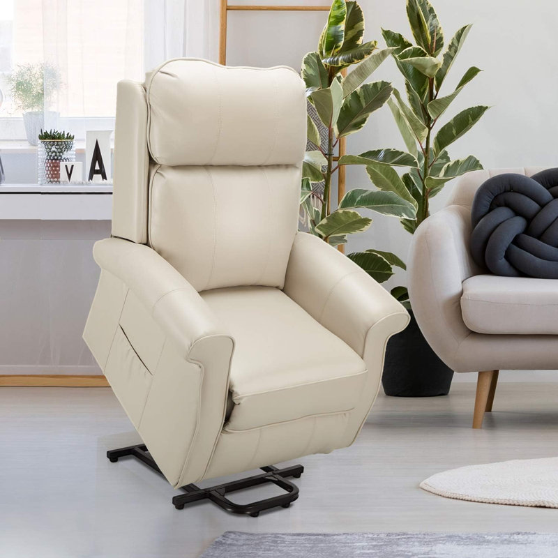 Chaise en similicuir, Blanc