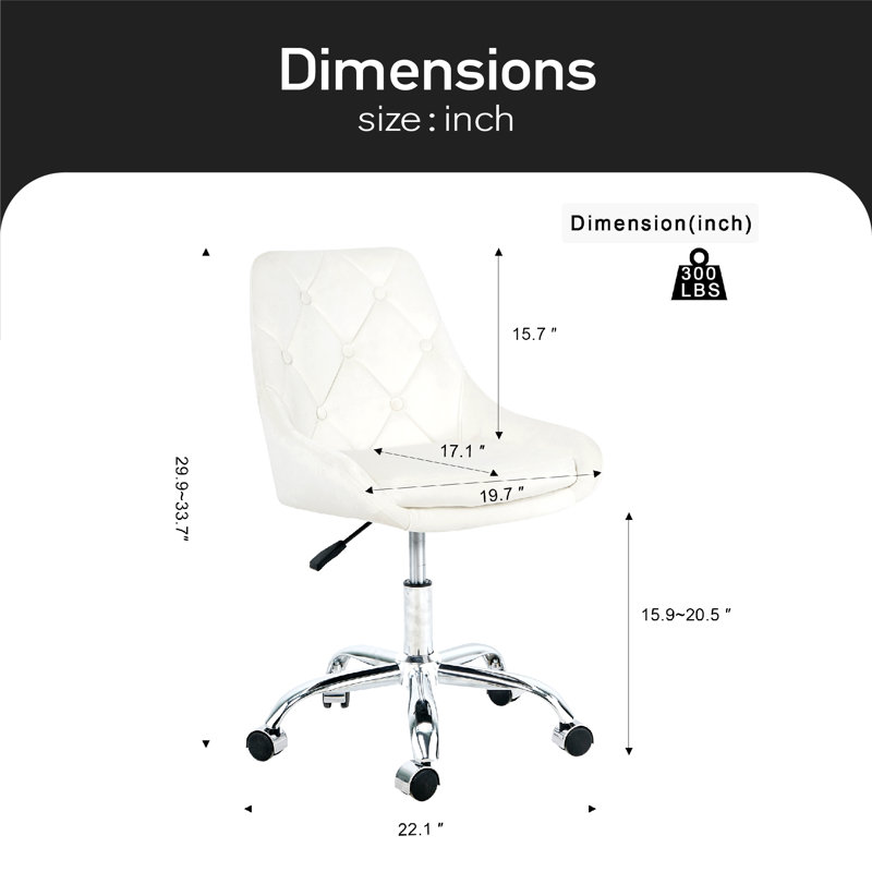 Chaise de travail Salote, Beige