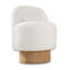 Round Orthopedic Sponge Ottoman With Wooden Legs