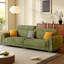 Coussin en chenille vert-685692372-685692373