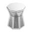 Table basse de style tambour avec incrustation de cristal miroir (table basse uniquement, sans chaises)