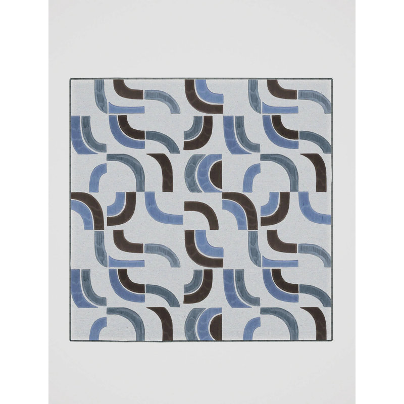 Esteve Washable Abstract Indoor Rug, Square 7'
