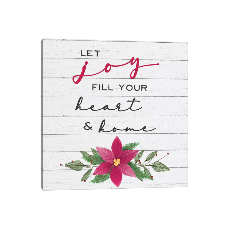 Cozy Christmas II Poinsettia 1 Piece Wrapped Canvas Wall Art, 93.98 cm H x 93.98 cm W x 3.175 cm D