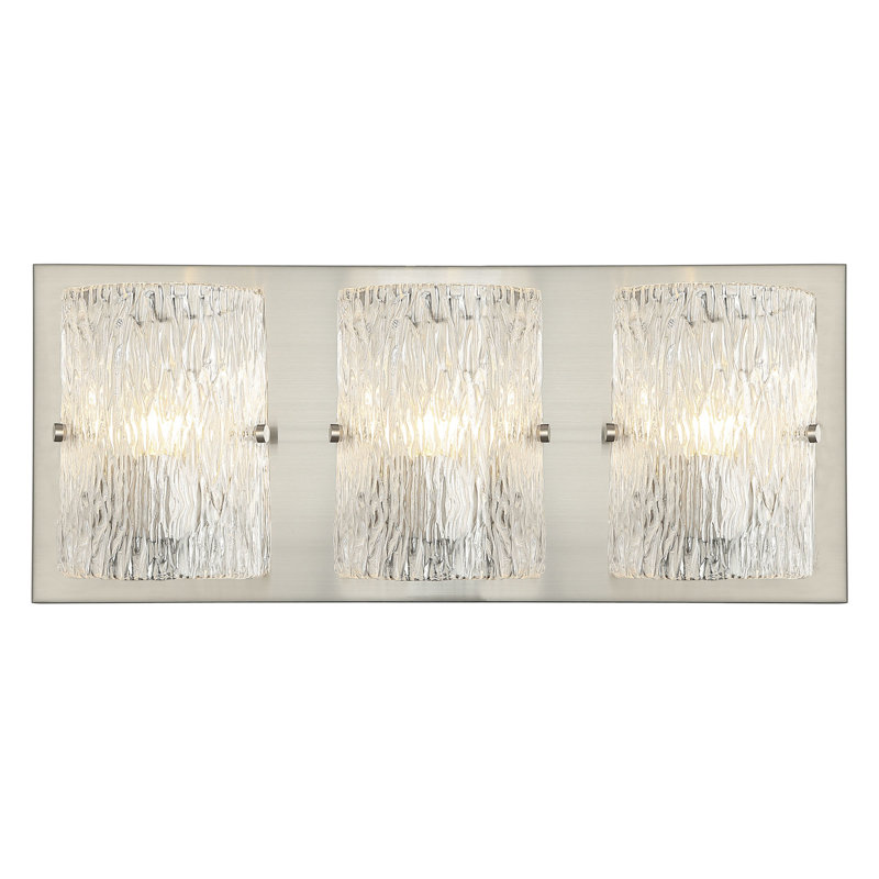 Morgan 3-Lt Bath/Vanity Light - Black, Brushed Nickel, 3, 9.8"H x 23"W x 3.8"D
