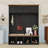 4-in-1 Hall Tree with Bench, Hooks and Cabinets-130375020