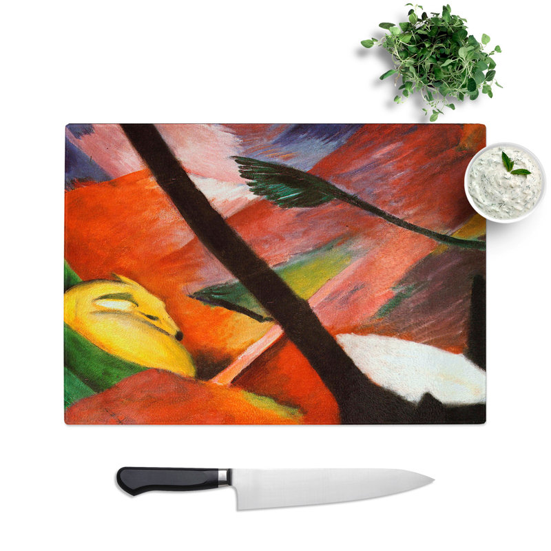Sleeping Deer in the Forest by Franz Marc Chopping Board, 0.4cm H x 28.5cm W x 39cm L