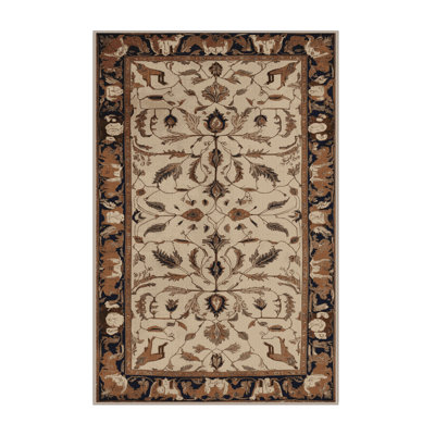Machine Washable Persian Brown Area Rug