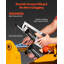 Grease Gun, 10000 PSI High Pressure, Heavy Duty Pistol Grip Grease Gun Kit with 0.4 L Capacity, Includes 46 cm Flex Hose, 1 Extension Rigid Pipe and 1 Sharp Type Nozzle for Automotive, Marine
