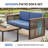Tracee Outdoor Patio Metal Armchair With Cushions-119342292