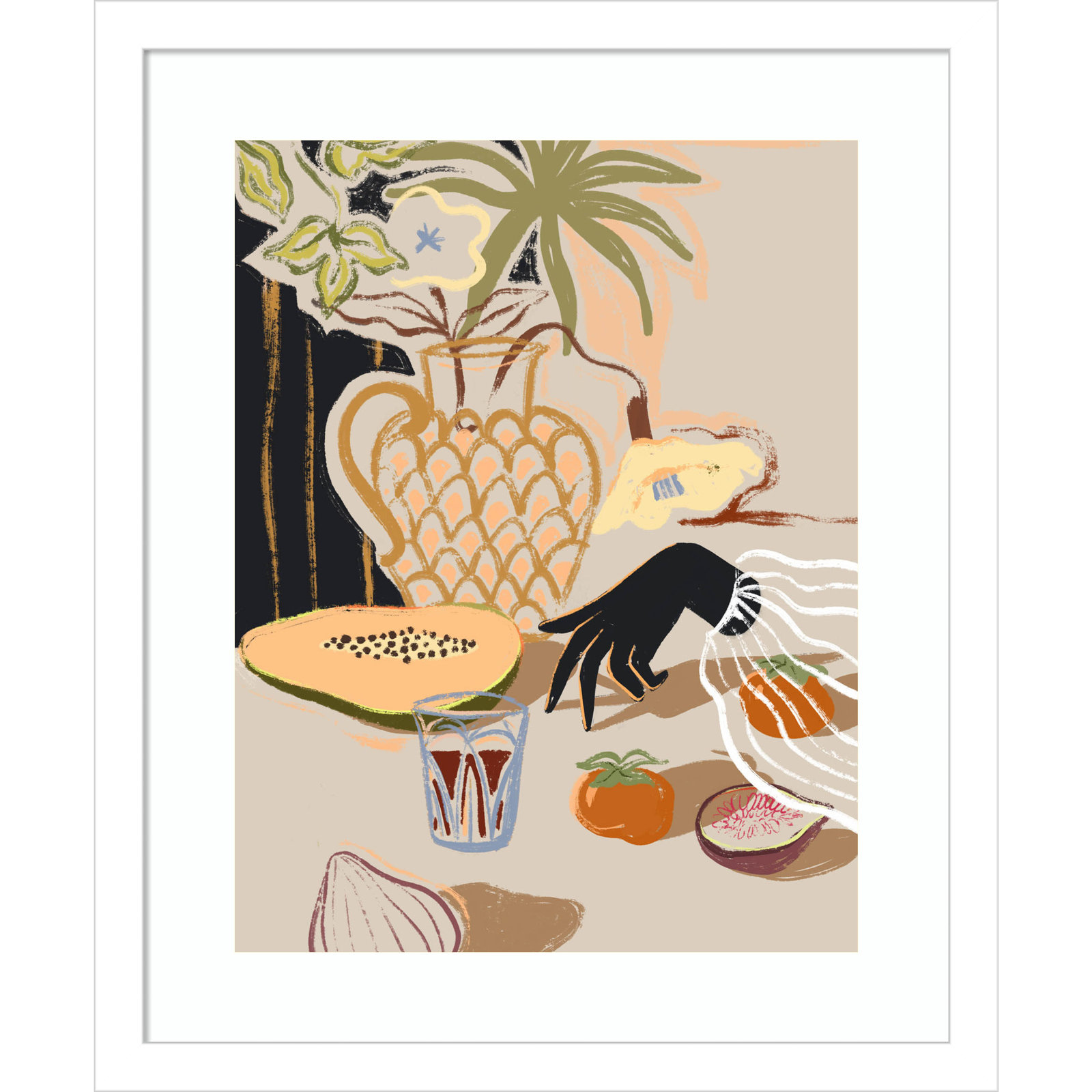 Northbrook "Fruitful Spread" Print, White, 17" H x 14" W