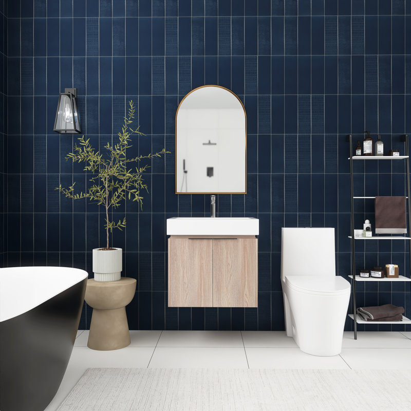 Evridiki 24'' Single Bathroom Vanity with Ceramic Top