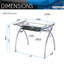 Bureau d'ordinateur rectangulaire