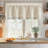 Linen Floral Valance Curtain Farmhouse Double Layer Valance-108938952-108938957