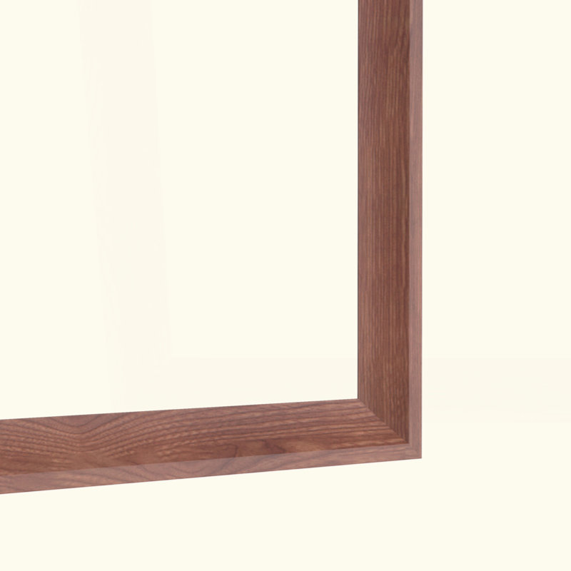 Miroir de salle de bain rectangulaire surdimensionné moderne pour salle de bain, 60 po x 30 po, Noyer