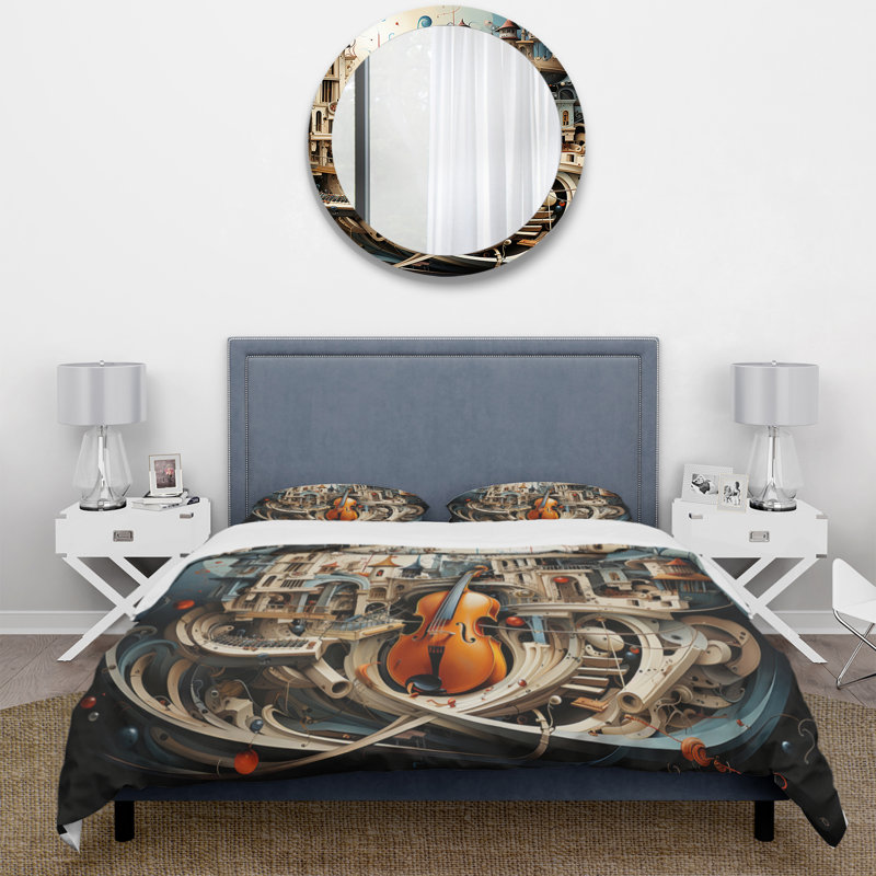 Ensemble de housse de couette en microfibre / polyester, Housse de couette pour très grand lit et 2 très