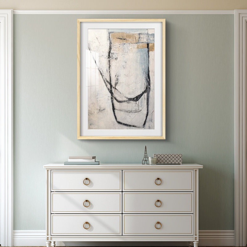 Twisted Lines -Framed Print, Natural