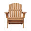 Chaise Adirondack pliante en bois surdimensionnée avec dossier et siège pré-assemblés, chaise de patio en bois pour patio-1883471417