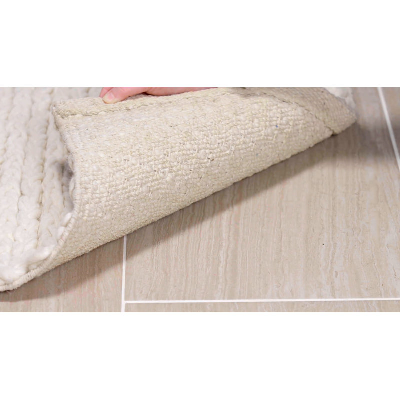 Handmade Ivory Braided Wool 6' Square Area Rug